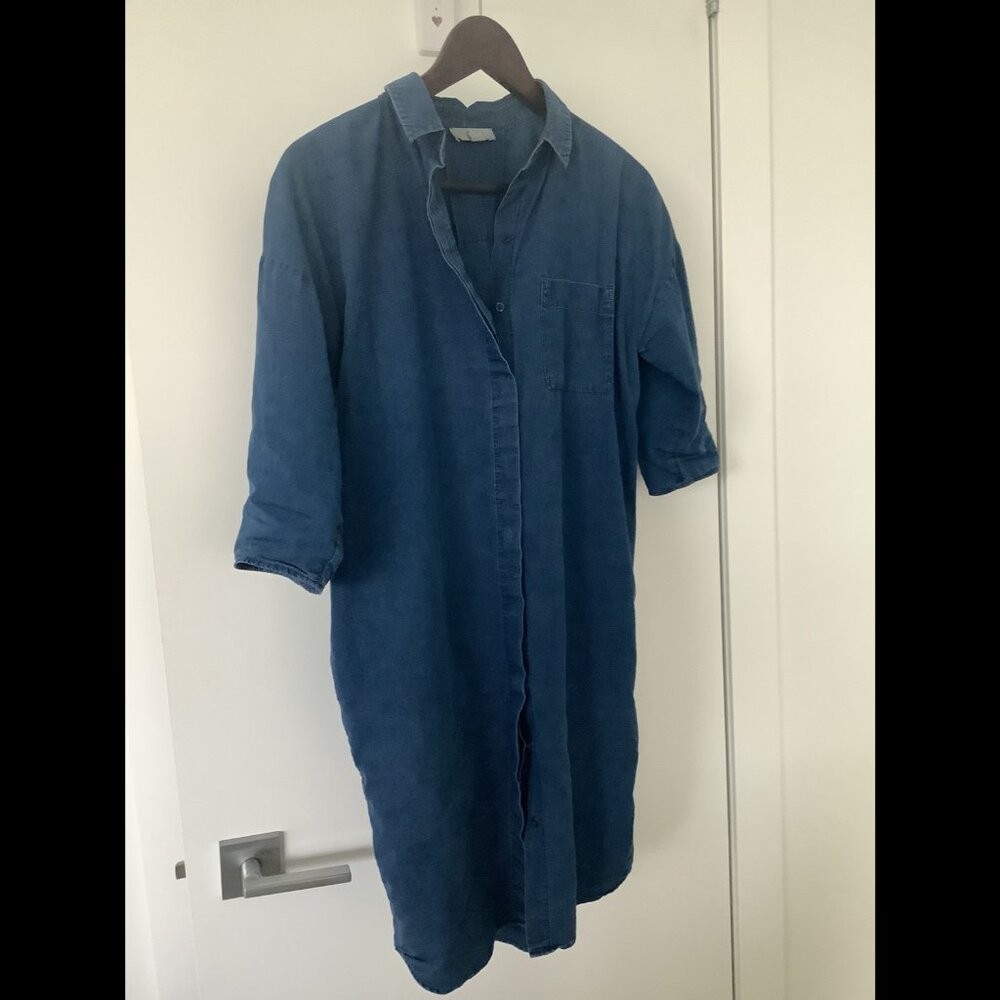 COS summer shirt-dress denim look